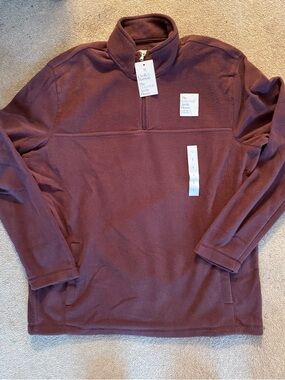 croft & barrow Plum Quarter-Zip Fleece Pullover